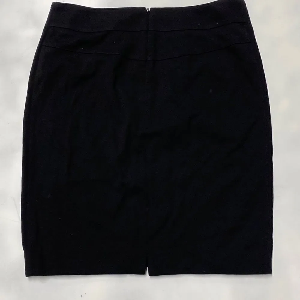 Womens CAbi‎ Ponte Knit Pencil Skirt Womens 4 Black Straight Solid Casual Office